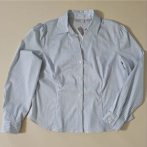 Worthington Women's Long Sleeve Stripe Button-Down Shirt